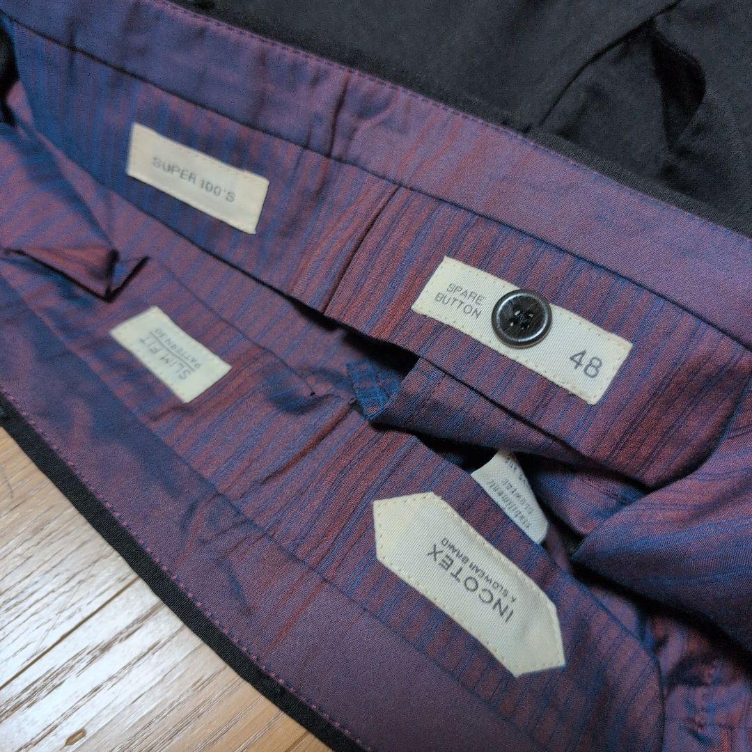 INCOTEX(インコテックス) 1NT035 春夏ウール 48サイズ Cグレー