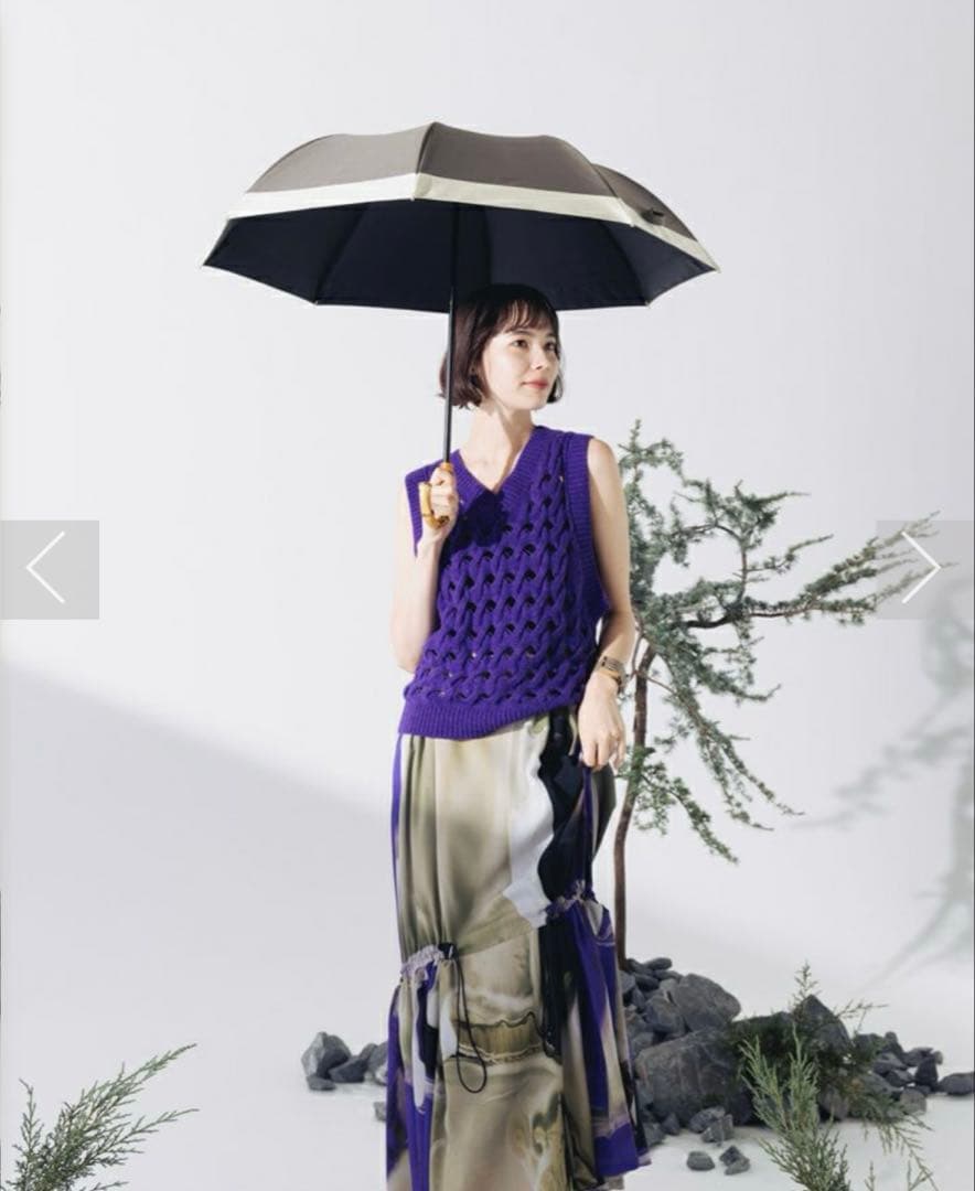 【新品】　untule アントゥーレ　遮光100% 日傘　晴雨兼用　折りたたみ