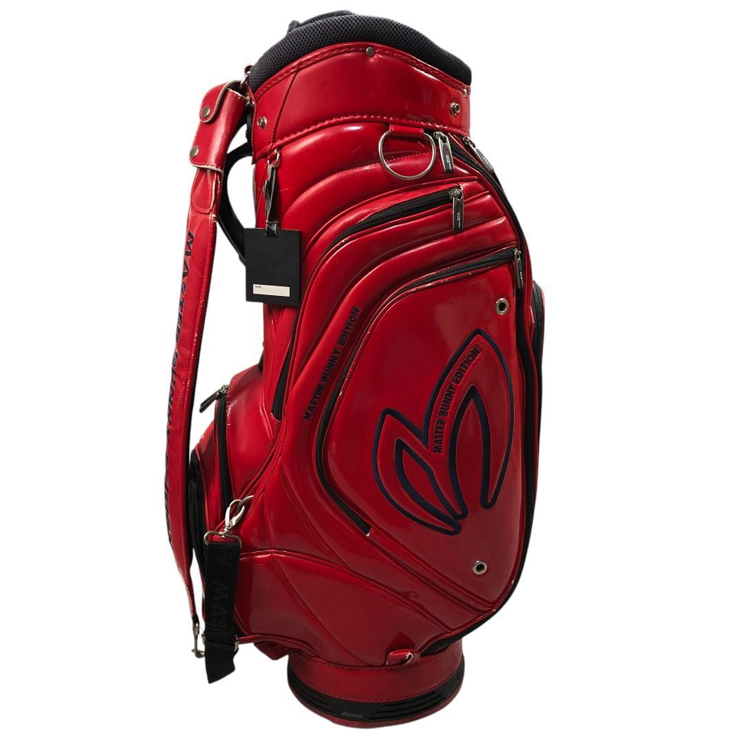 マスターバニーエディション フード付き キャディバッグ レッド ロゴ ゴルフ