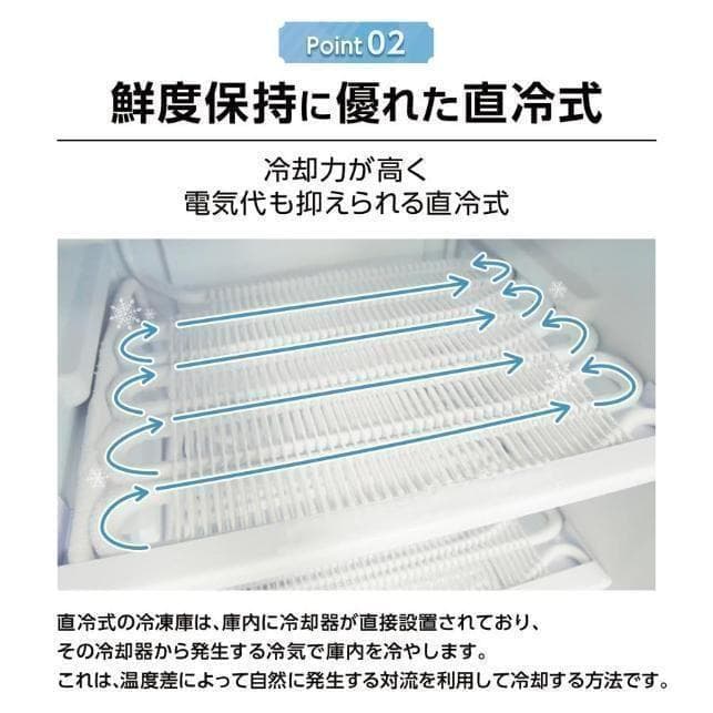 訳あり冷凍庫家庭用60Lスリム ノンフロンストッカー直冷式A1-14-4