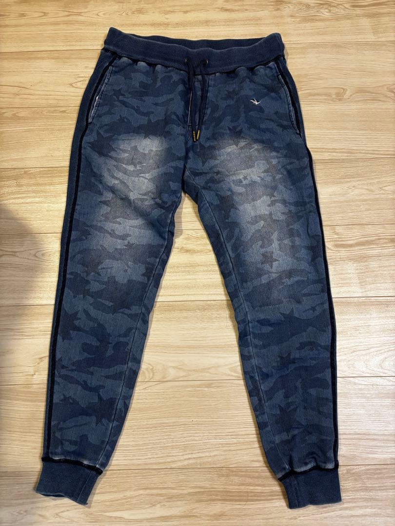 1PIU1UGUALE3 カモフラ デニム 柄 スウェット セットアップ