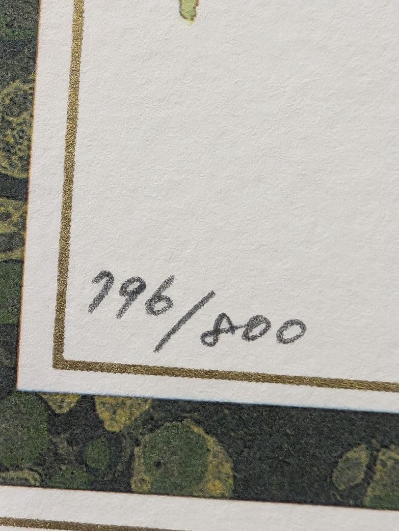 真作 橋本不二子「ハーベストジョイ」リトグラフ 版画 絵画 証明書付 木製額