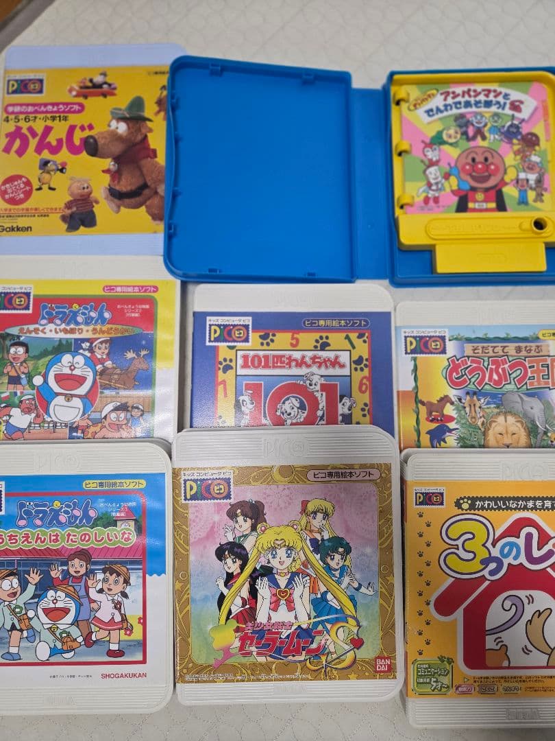 【動作確認済み】キッズコンピュータ・ピコ 本体、TELPICO、ソフト8本セット