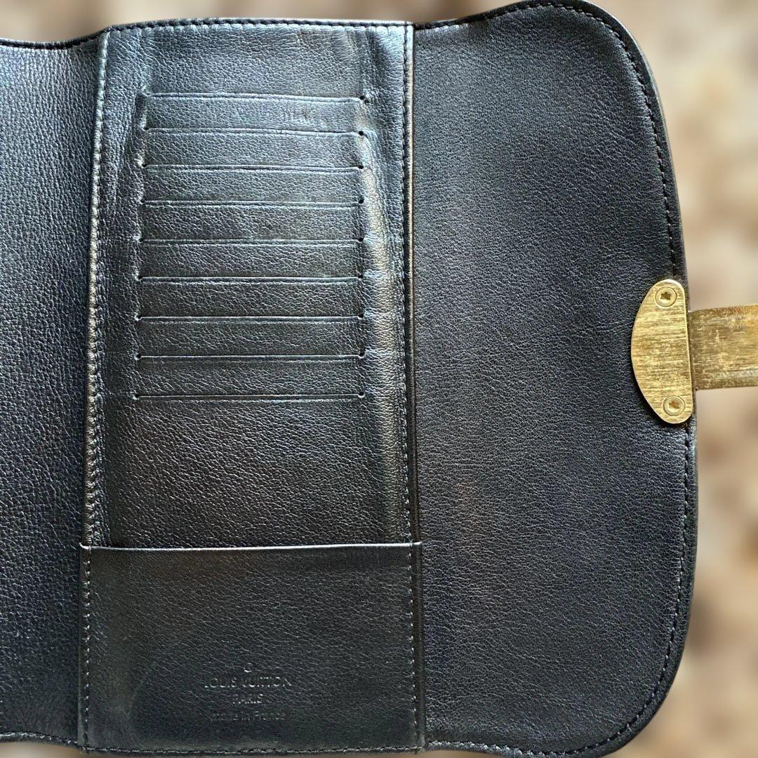 ルイヴィトン モノグラム アメリア マヒナ ブラック 長財布　L18