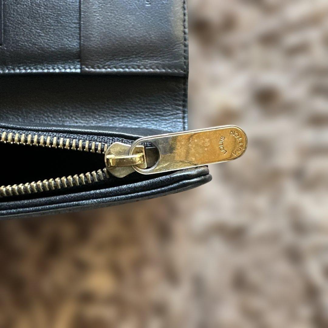 ルイヴィトン モノグラム アメリア マヒナ ブラック 長財布　L18