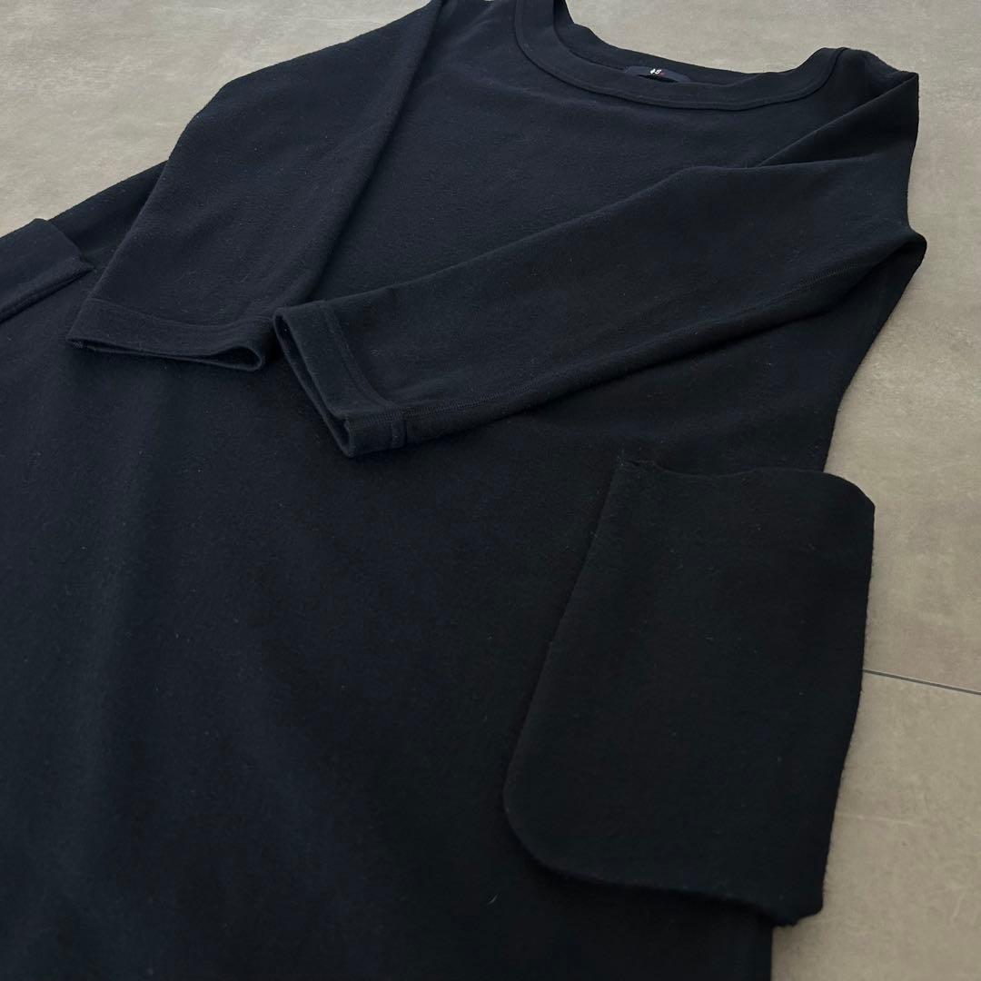 45R ウール100％ ワンピース 濃紺　日本製（旧45rpm）シンプル