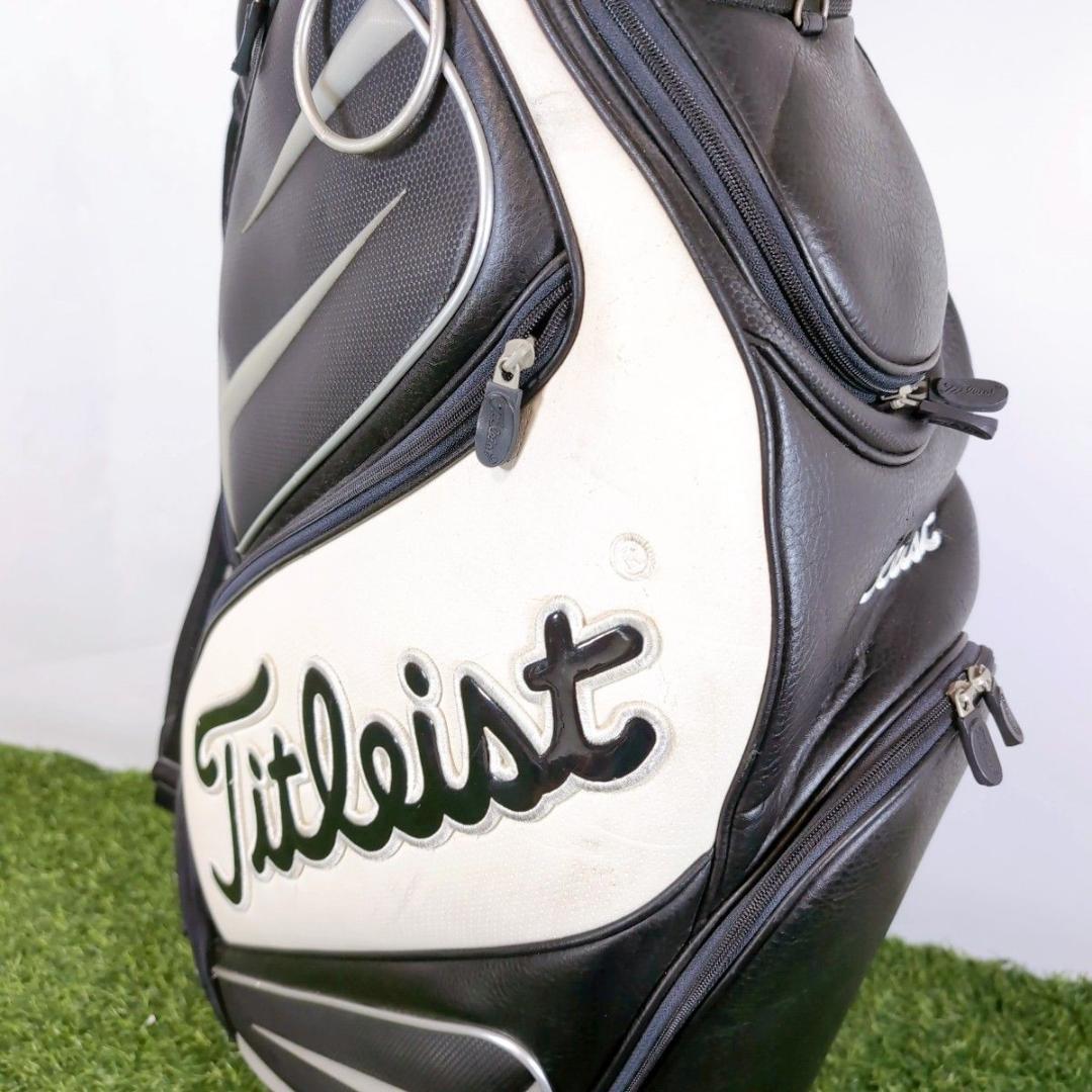 Titleist タイトリスト ゴルフキャディバッグ 黒 白 ブラック ホワイト