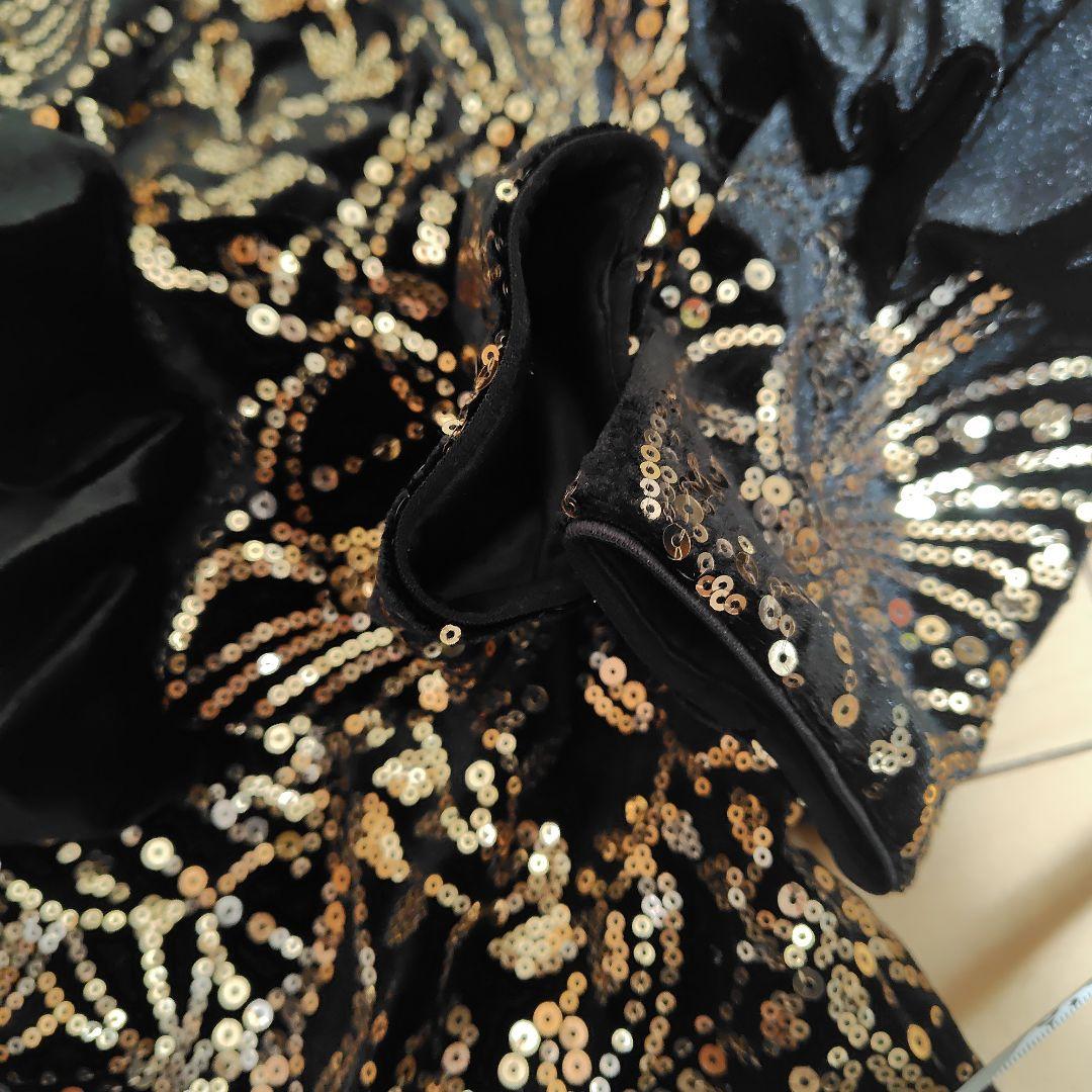 TADASHI SHOJI ベルベットスパンコールワンピース