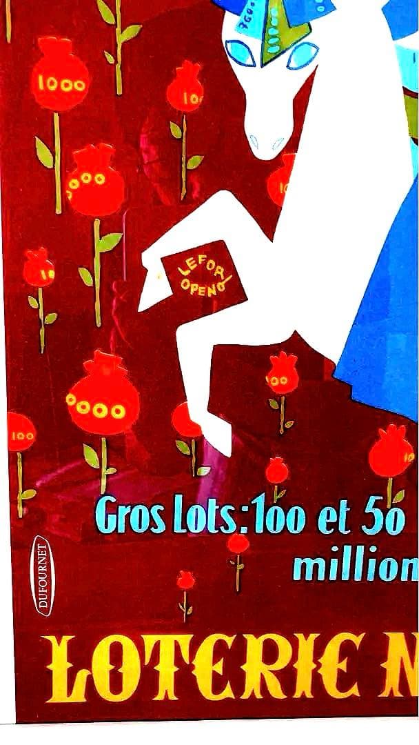 【期間限定価格】ルフォール・オプノ パリ大賞典 1959年 ヴィンテージポスター