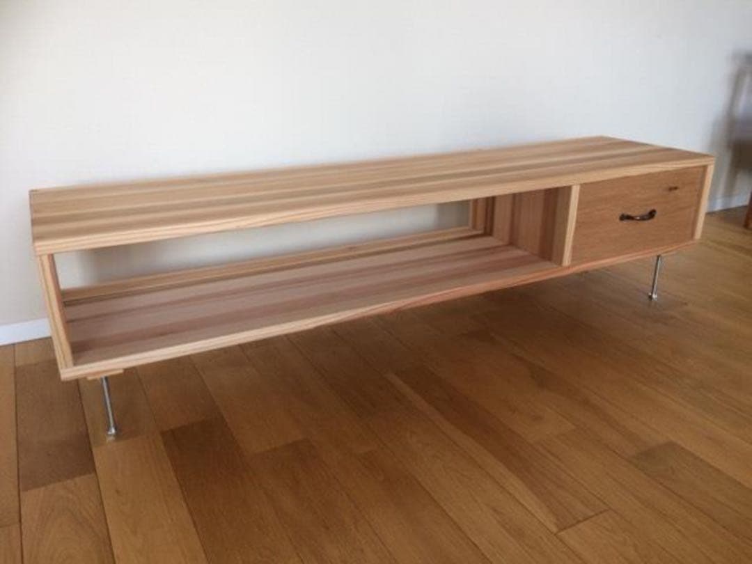 鈴木権之助商店 杉×楢（オーク）無垢 TV台 120cm