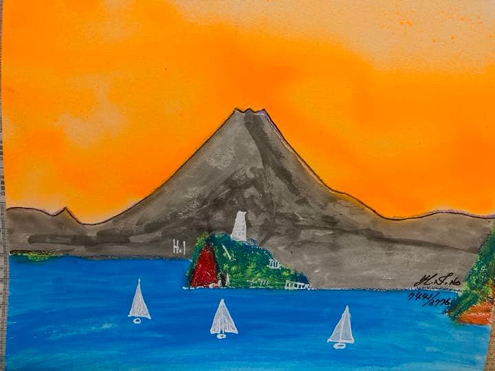 幻想絵画、空飛ぶ画家糸川裕志の富士山曼荼羅図富嶽三十六景の画帳