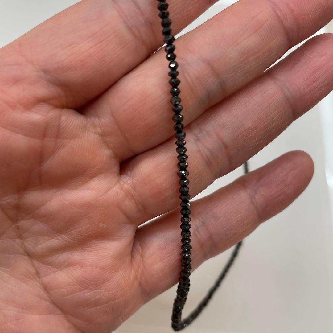 PT850 プラチナ　ブラックダイヤモンド　ネックレス　15.0ct