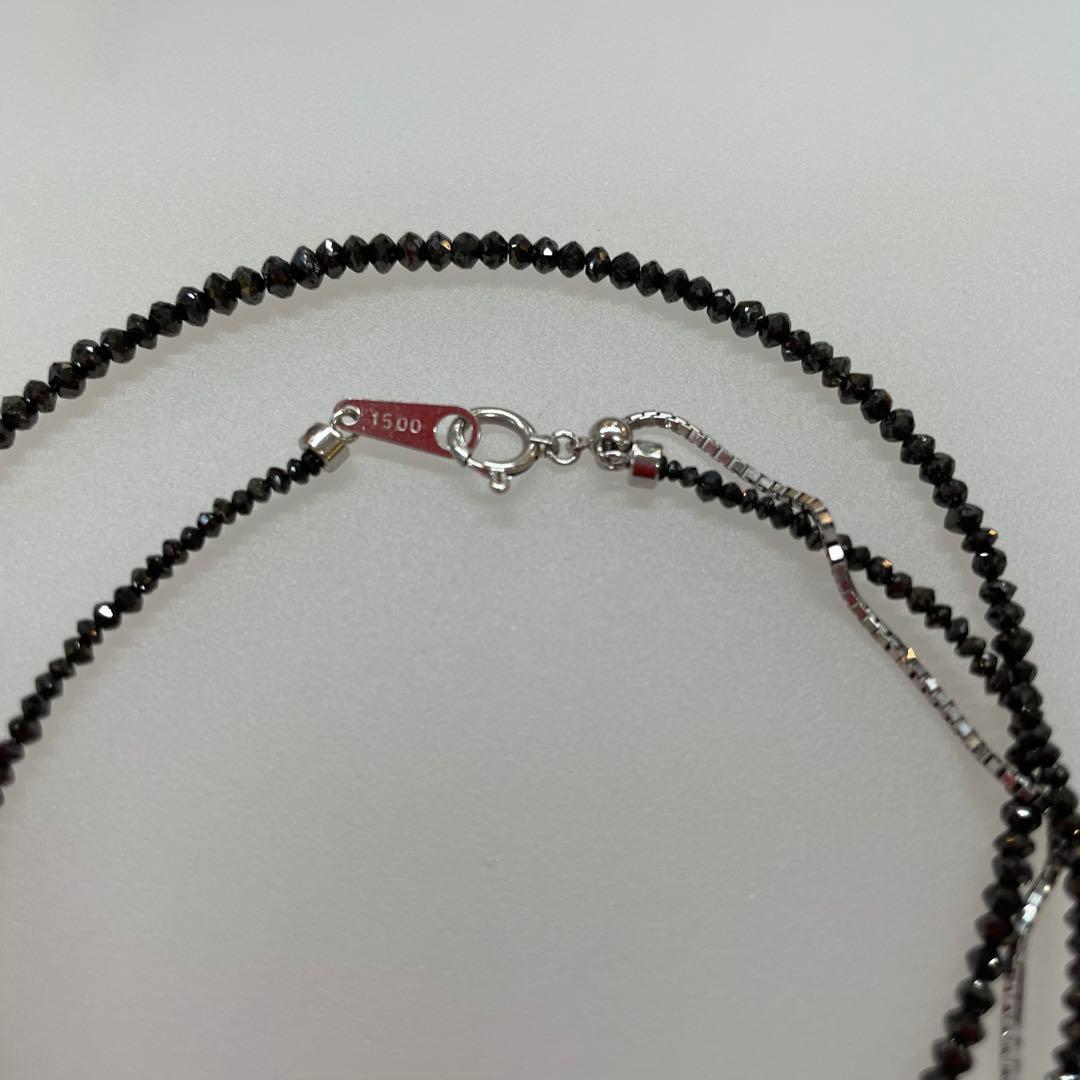 PT850 プラチナ　ブラックダイヤモンド　ネックレス　15.0ct