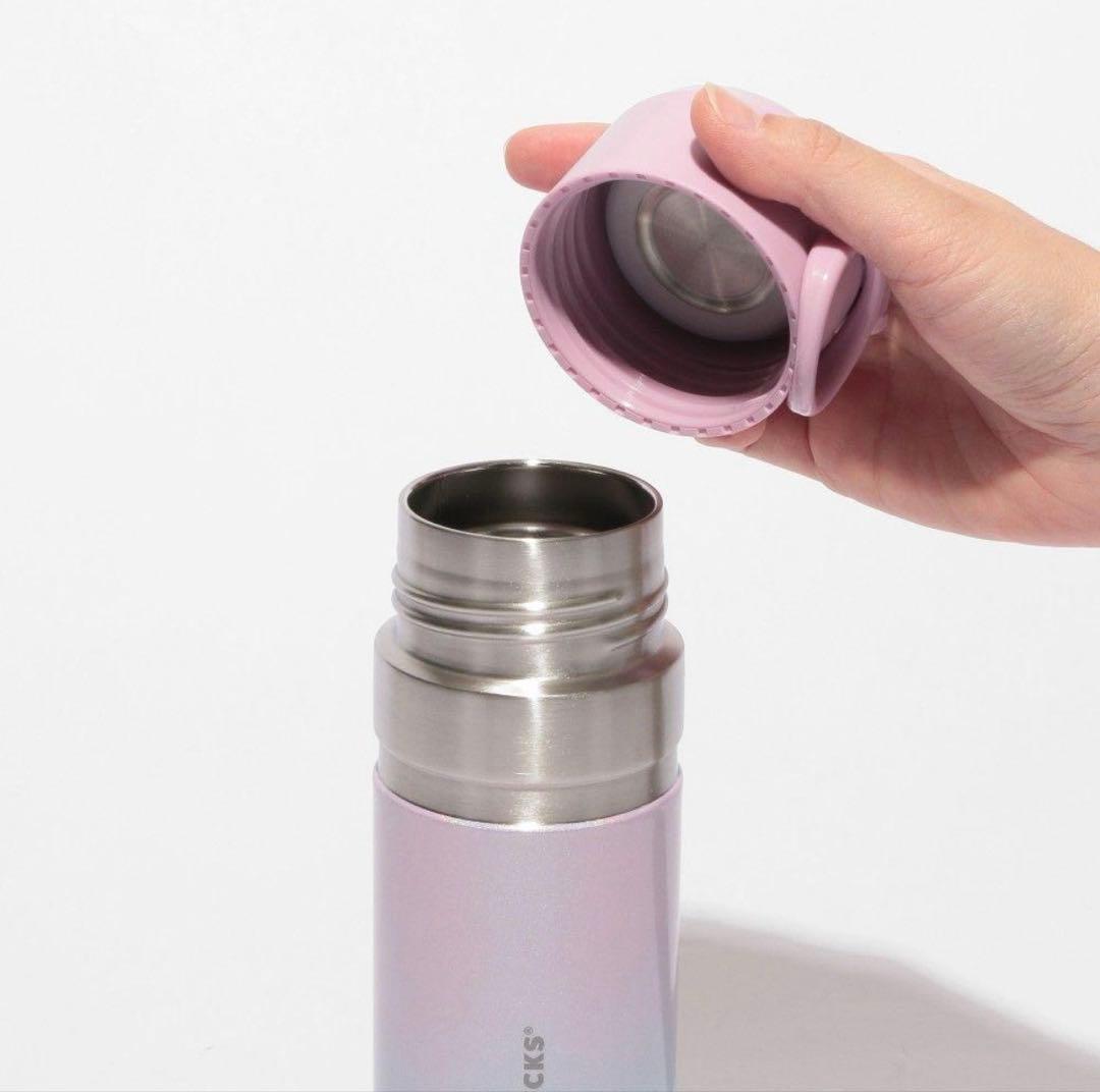 スタバ　ステンレスボトル　STANLEY グラデーション　ブルーピンク473ml