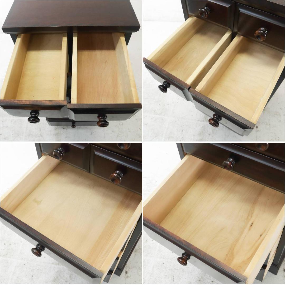 北海道 蝦夷民芸 樺材 サイドチェスト 幅47cm 引き出し8杯 整理タンス