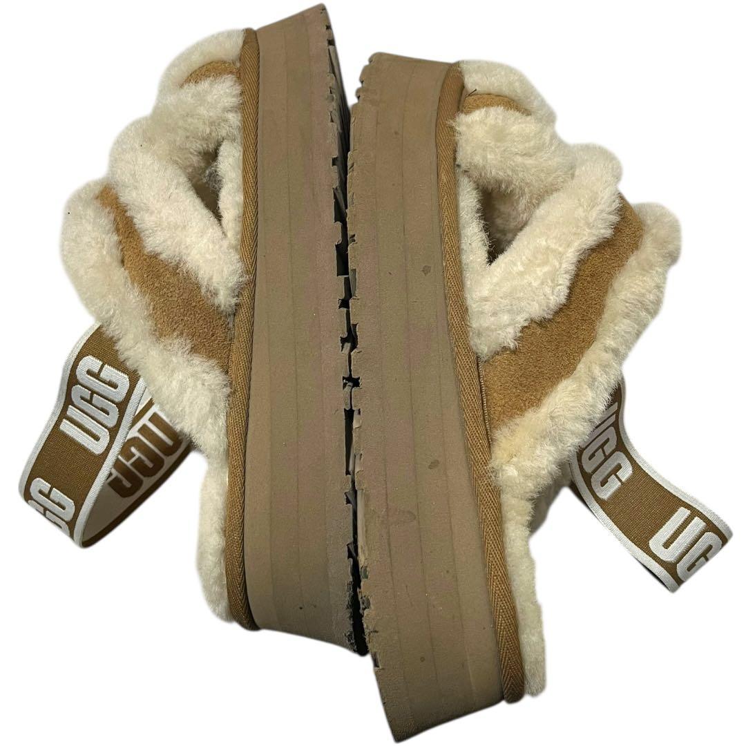 アグ　UGG ディスコクロススライドサンダル 24cm ベージュ ホワイト