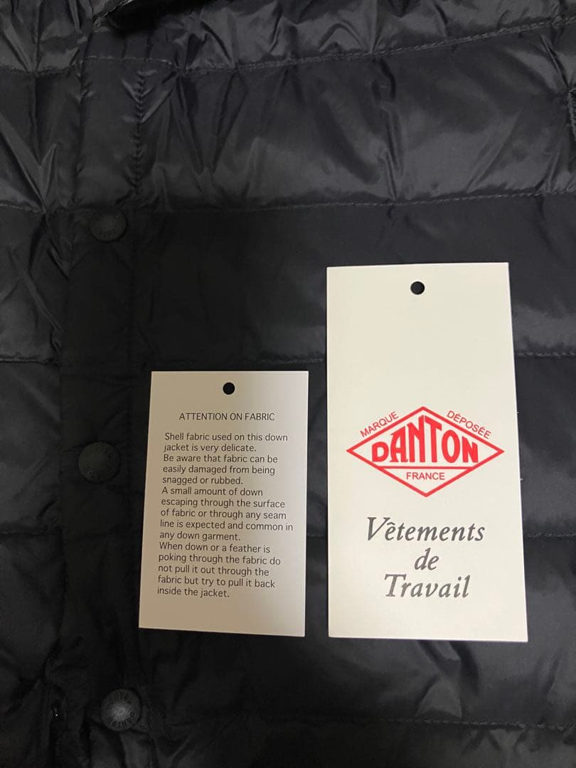 ジャケット・アウター DANTON MEN'S CREWNECK INNER DOWN VEST