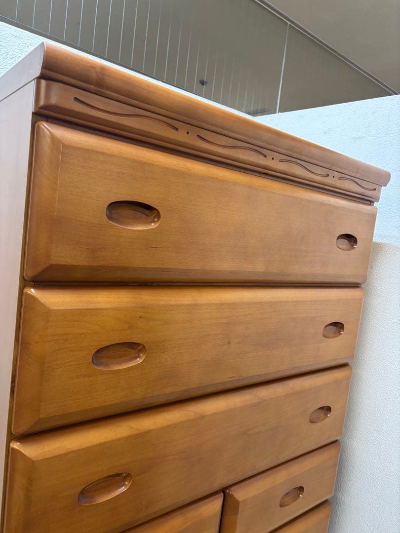 光家具　ハニーベル　85タワーチェスト　8段ハイチェスト　2つ重ね