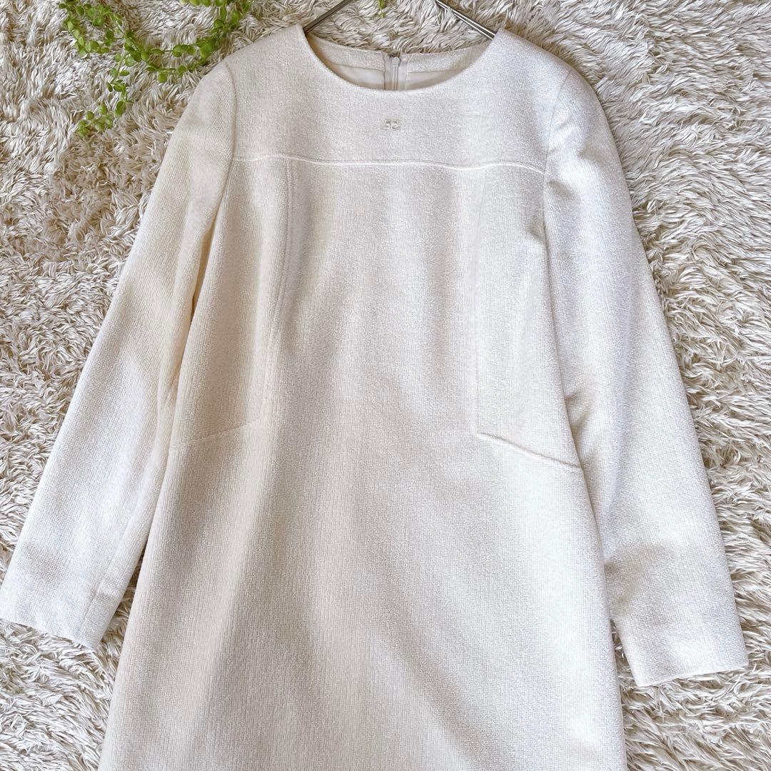 極美品♡courreges クレージュ ロゴマーク ひざ丈ワンピース