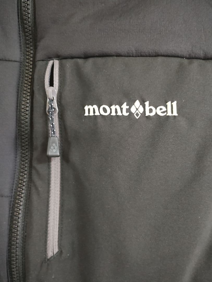 mont-bell サーマラップベスト　リバーシブル　黒・グレー メンズM