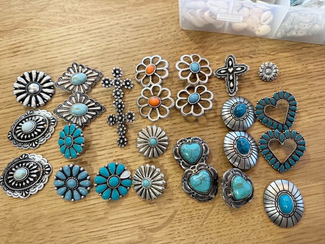 コンチョ ターコイズチャーム 資材セット