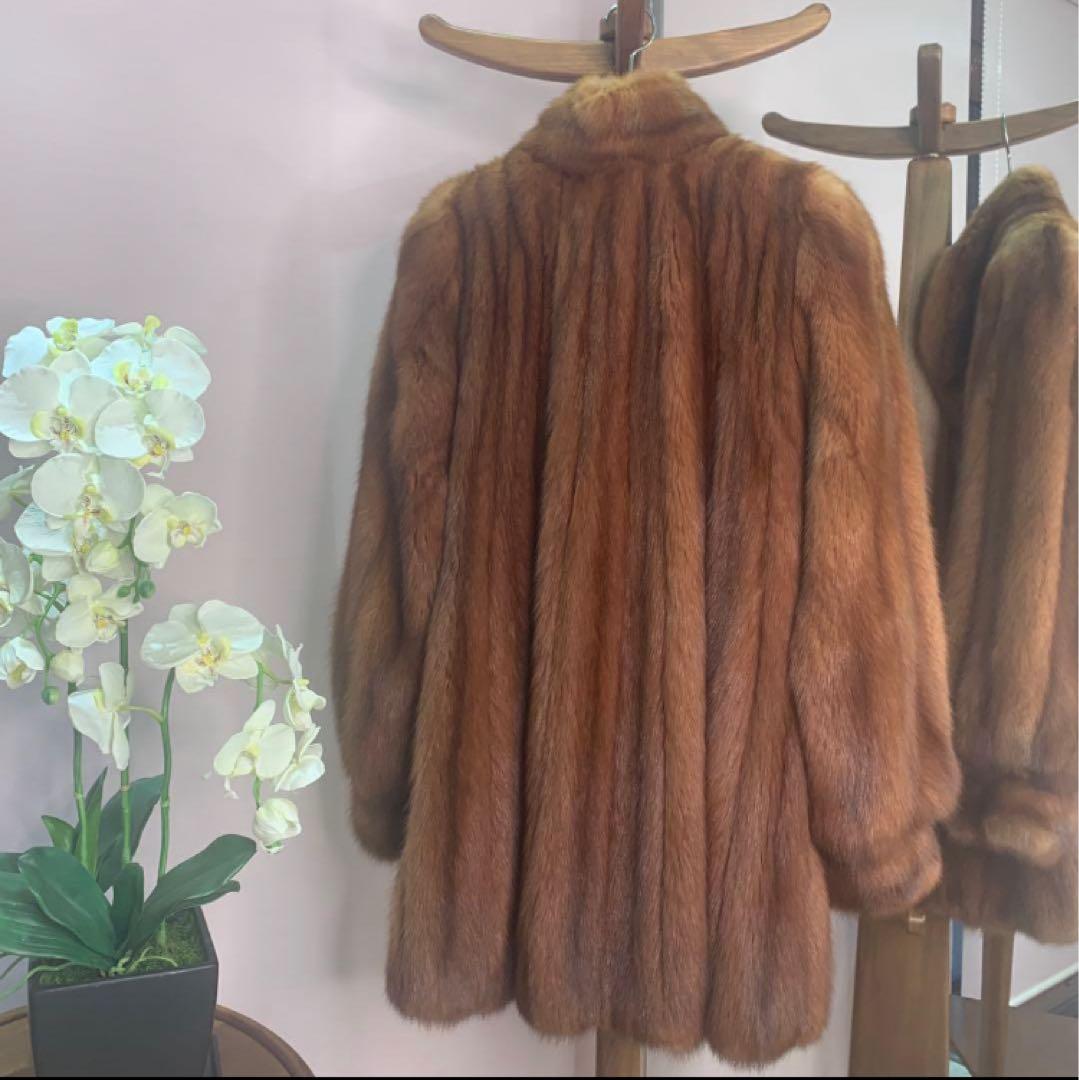 ロシアン　セーブル　コート バルーンスリーブ