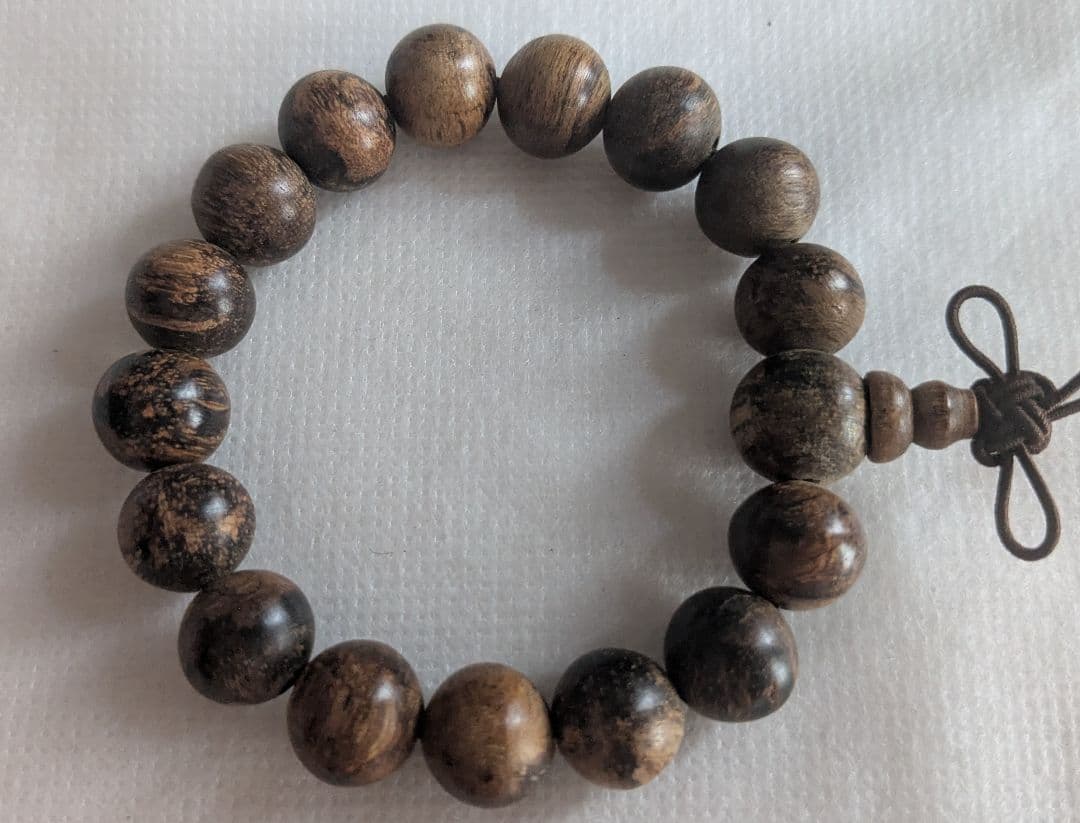 ベトナム産 高級 天然香木 沈香 数珠 ブレスレット 15g 11mm 伽羅良香