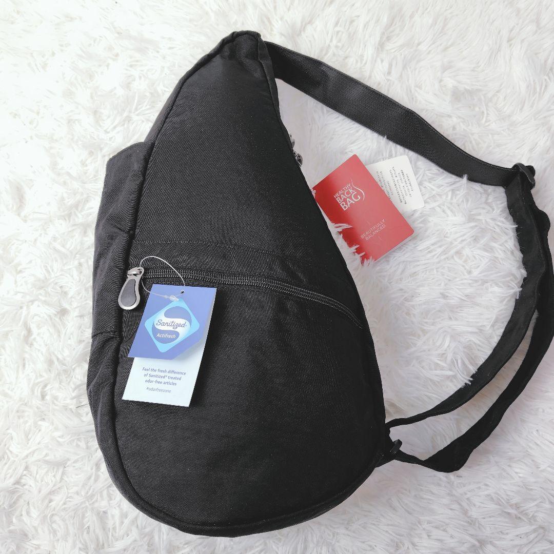 新品タグ付き✨ヘルシーバックバッグ　テクスチャードナイロン Sサイズ ブラック