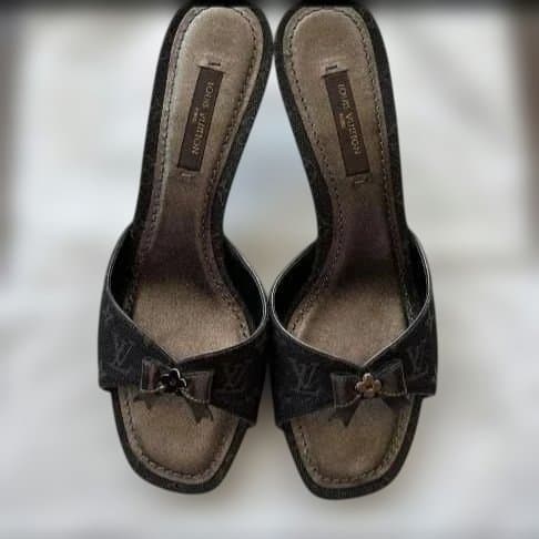 【美品✨️】Louis Vuitton ブラック ミュール リボン 35.5