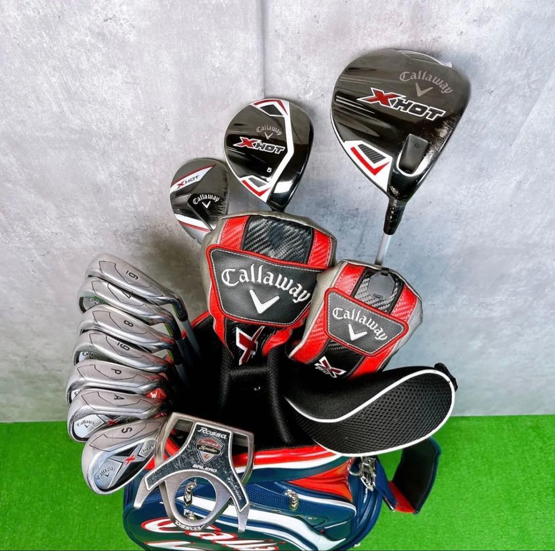 メンズ キャロウェイ X HOT 現行モデル ゴルフセット 右11本 初心者