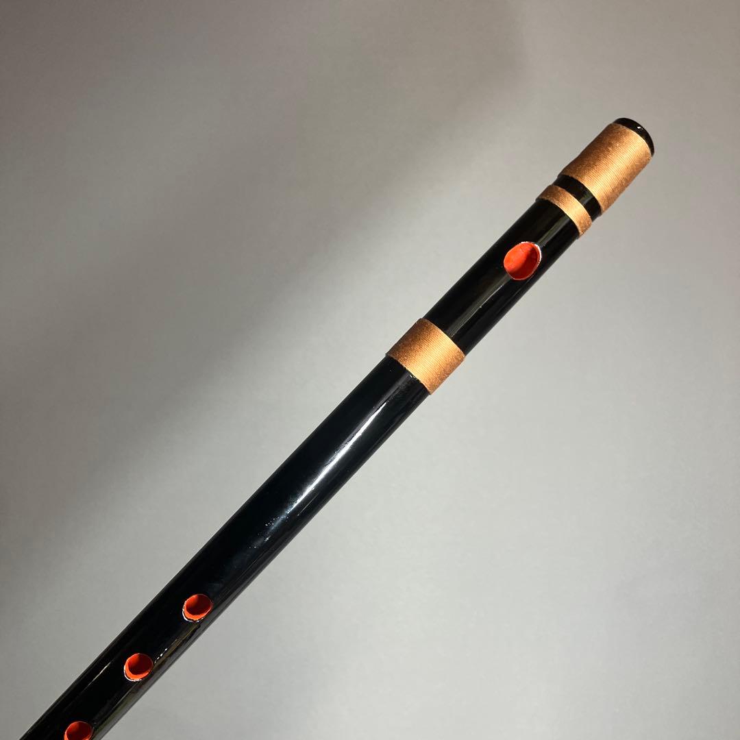 篠笛 四本調子G#管　CMR4-41 唄物　ドレミ調　天地糸巻 竹笛　黒塗