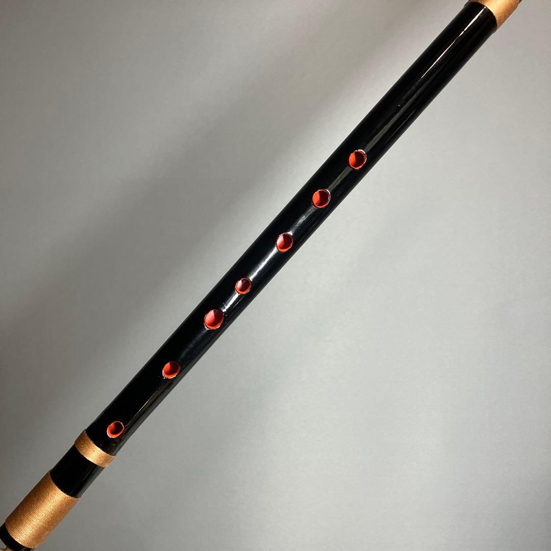 篠笛 四本調子G#管　CMR4-41 唄物　ドレミ調　天地糸巻 竹笛　黒塗