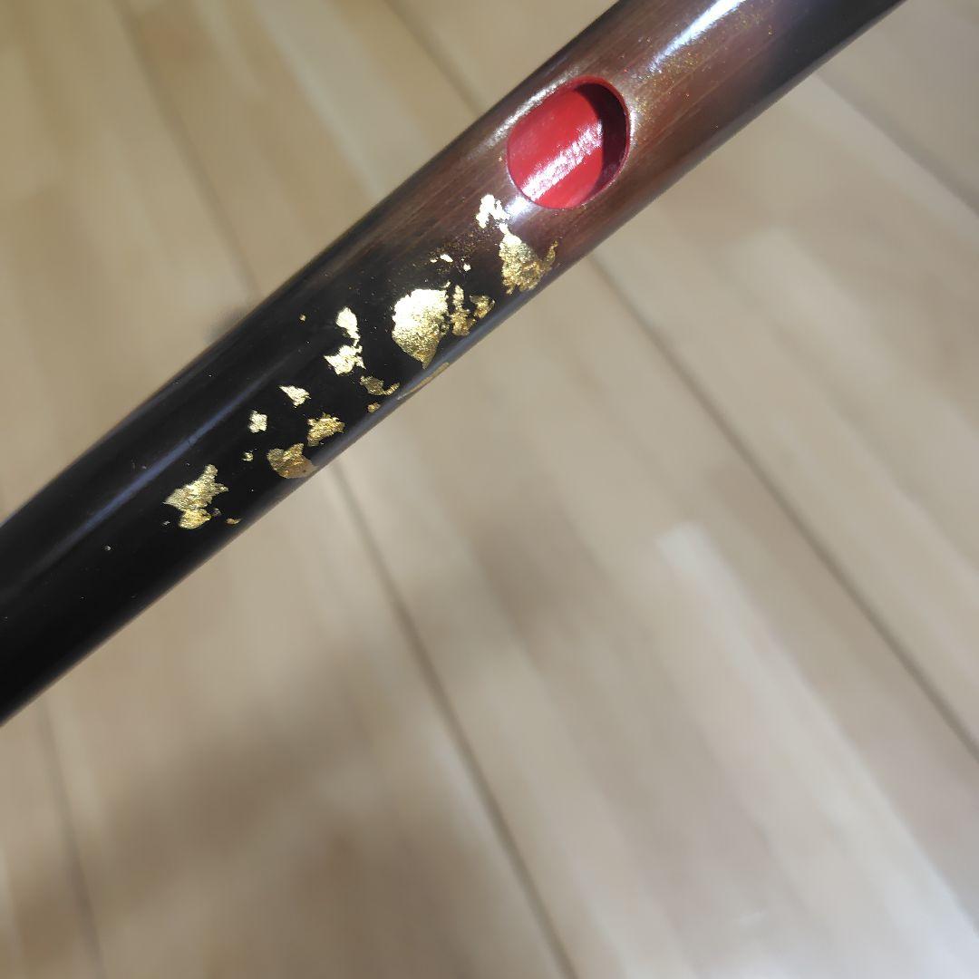 篠笛 六穴六本調子 炙り金箔 ５３