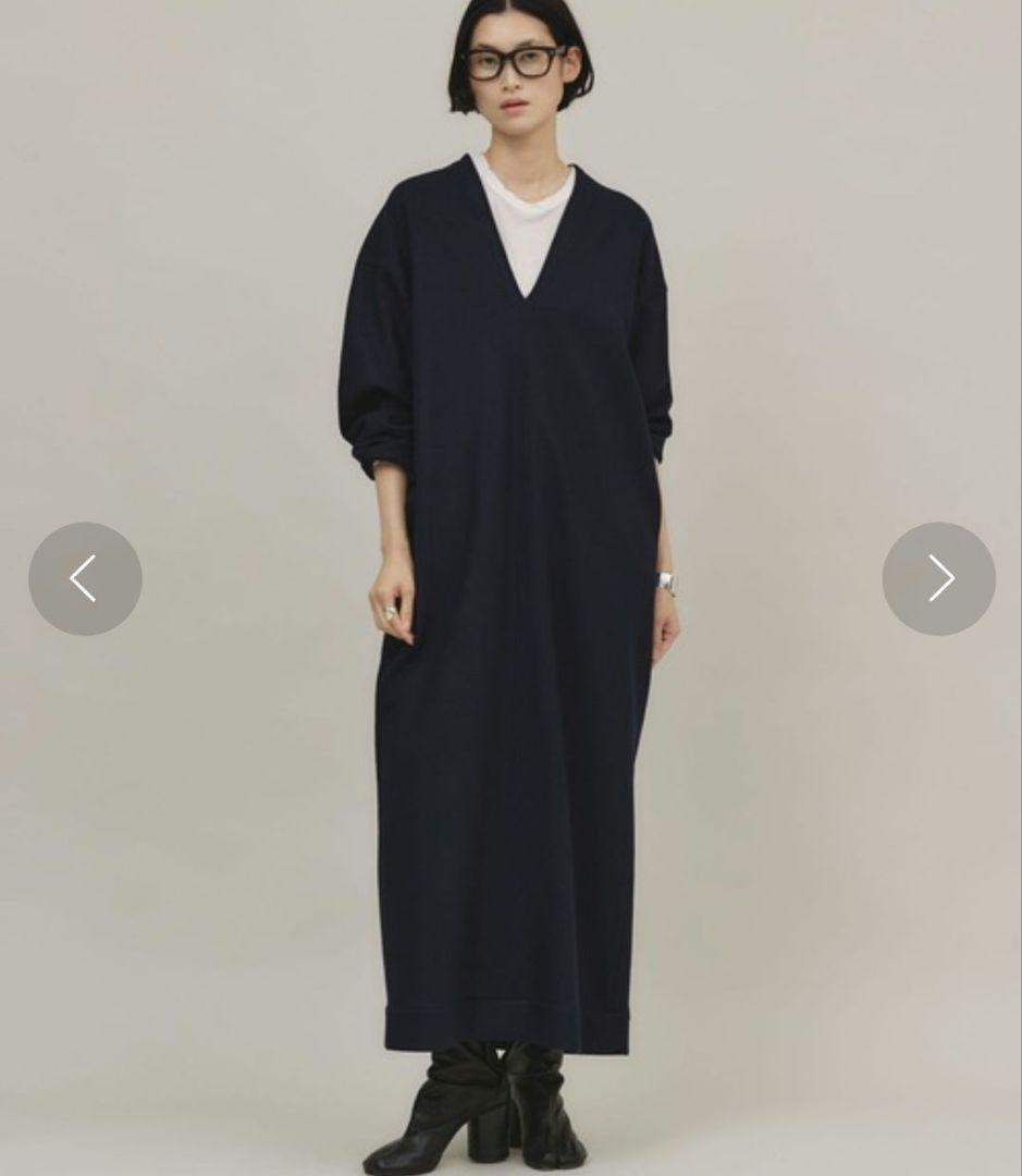 カレンソロジー　メルトンスムースワンピース　チャコールグレー　24AW