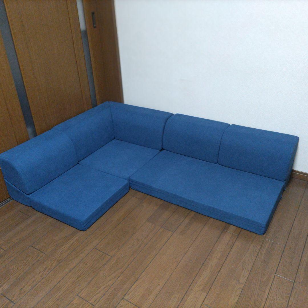 ニトリ ローソファ3点セット (XL06 TBL) ターコイズブルー