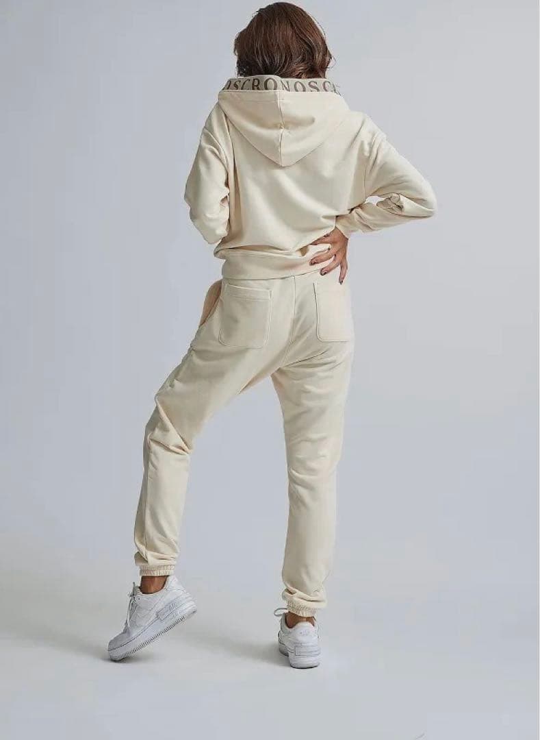 CRONOS アイボリー フルジップパーカー　セットアップ