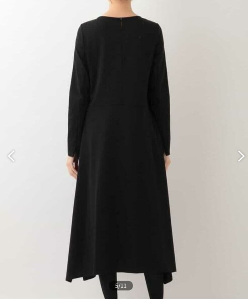 HIROKO BIS【日本製】フラワージャガード切り替えワンピース size9