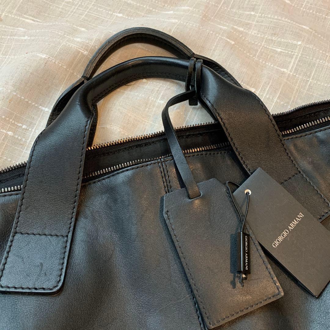 お値下げ！Giorgio Armani ブラックボストンバッグ