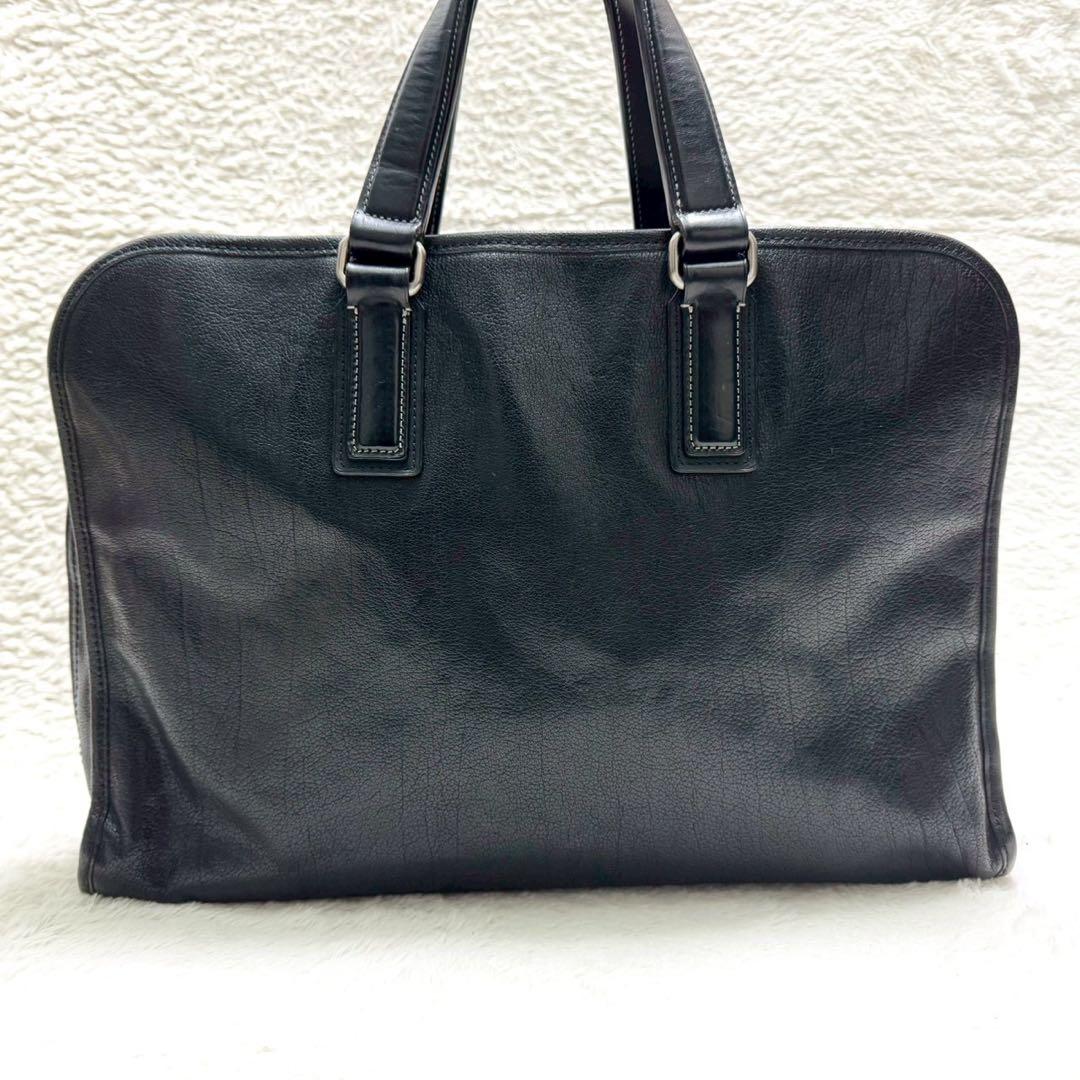 土屋鞄 アルマスバッファロー トートバッグ ビジネスバッグ メモ帳付 ブラック