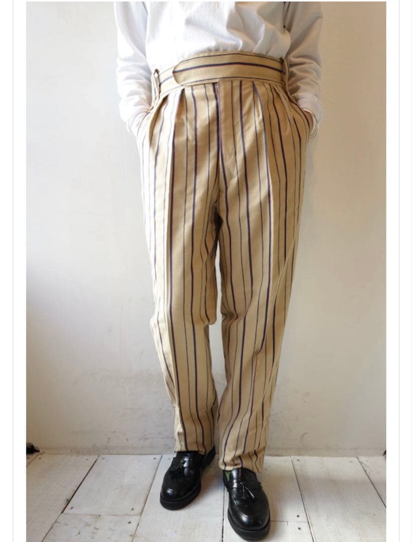 パンツ NEAT BELTLESS PANTS Cotton/Linen M