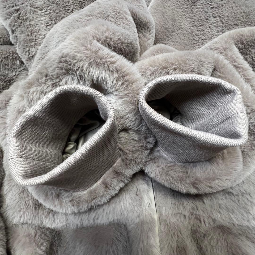 マリークワント ビジュー デイジー ファー ビッグパーカー ブルゾン レディース