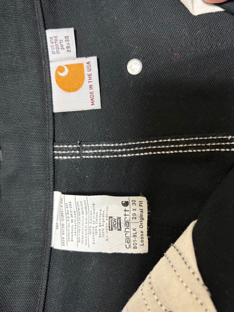 m*様 Carhartt　カーハート　ダブルニー　ブラック　ペインター　USA製