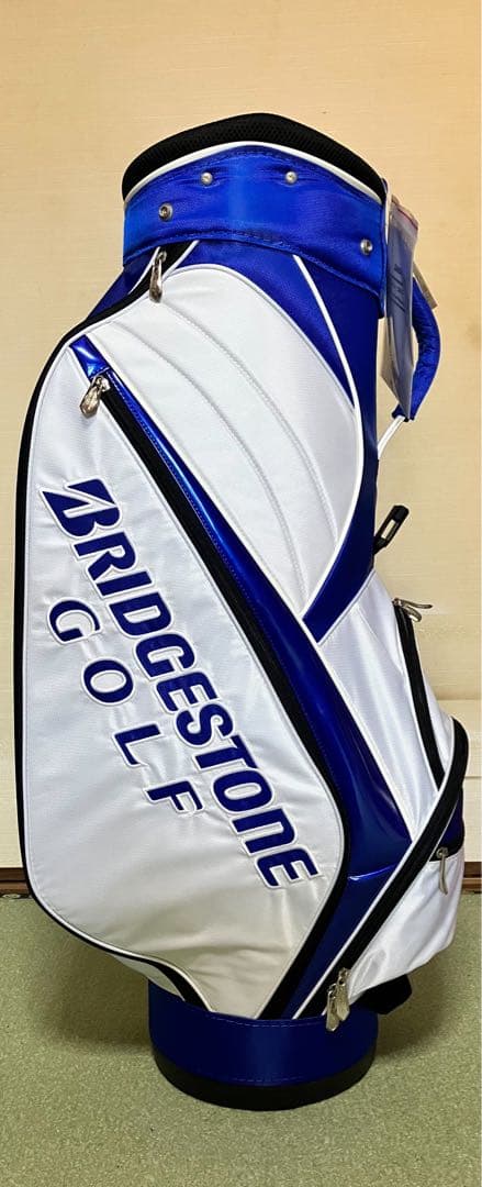 BRIDGESTONE ゴルフ キャディバッグ ホワイト/ブルー
