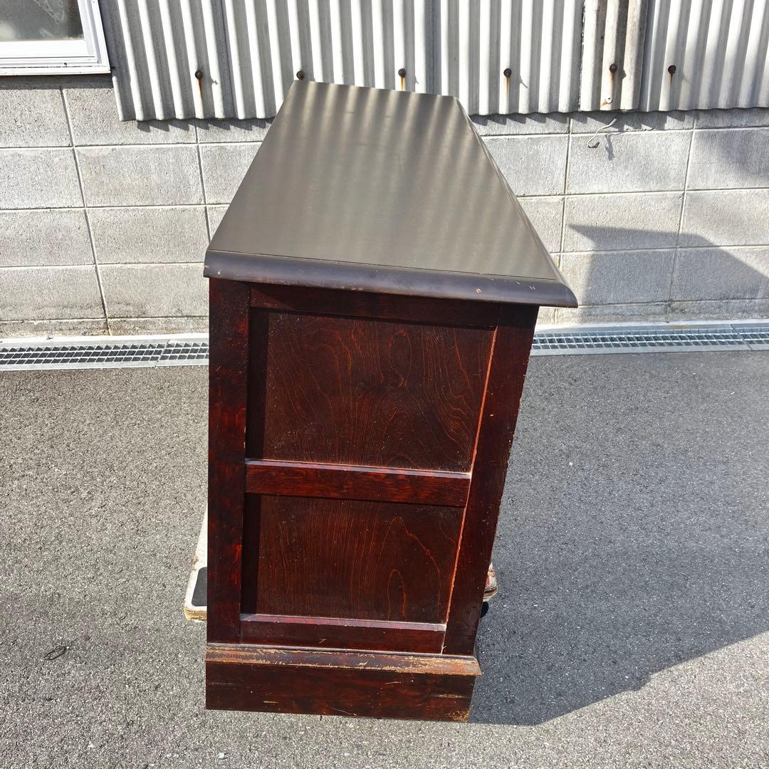 北海道民芸家具 木製サイドボード ブラウン