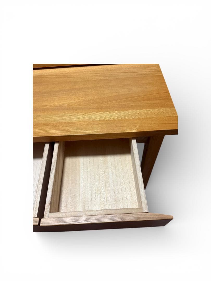 【無印良品】ドレッサーテーブル 天然木タモ材 鏡付き シンプルデザイン