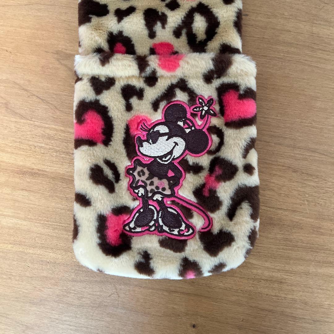 ディズニー ミニー ヒョウ柄マフラーファンキャップ
