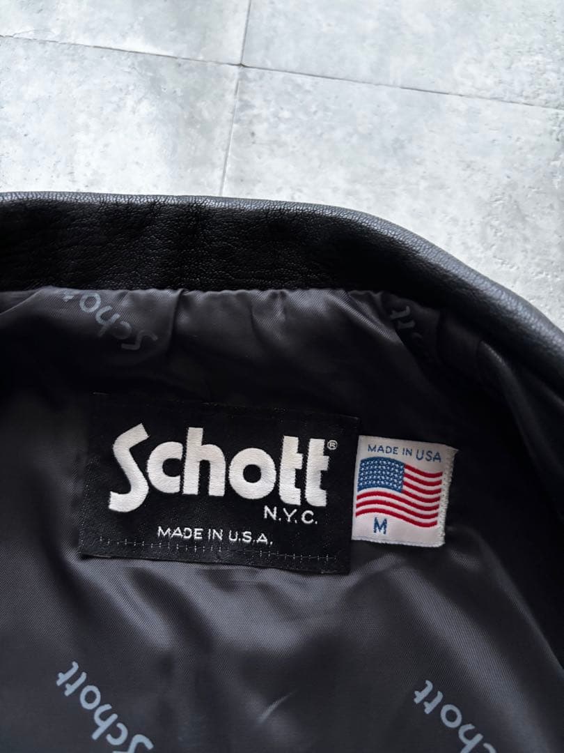 90s USA製　ショットSchott 243VW ライダース シングルベスト