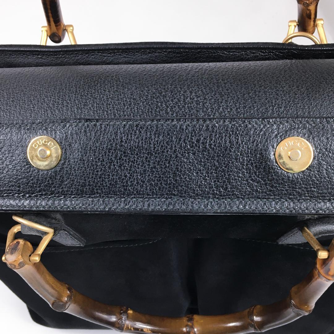 グッチ GUCCI ハンドバッグ バンブー スエード ビジネス バッグ