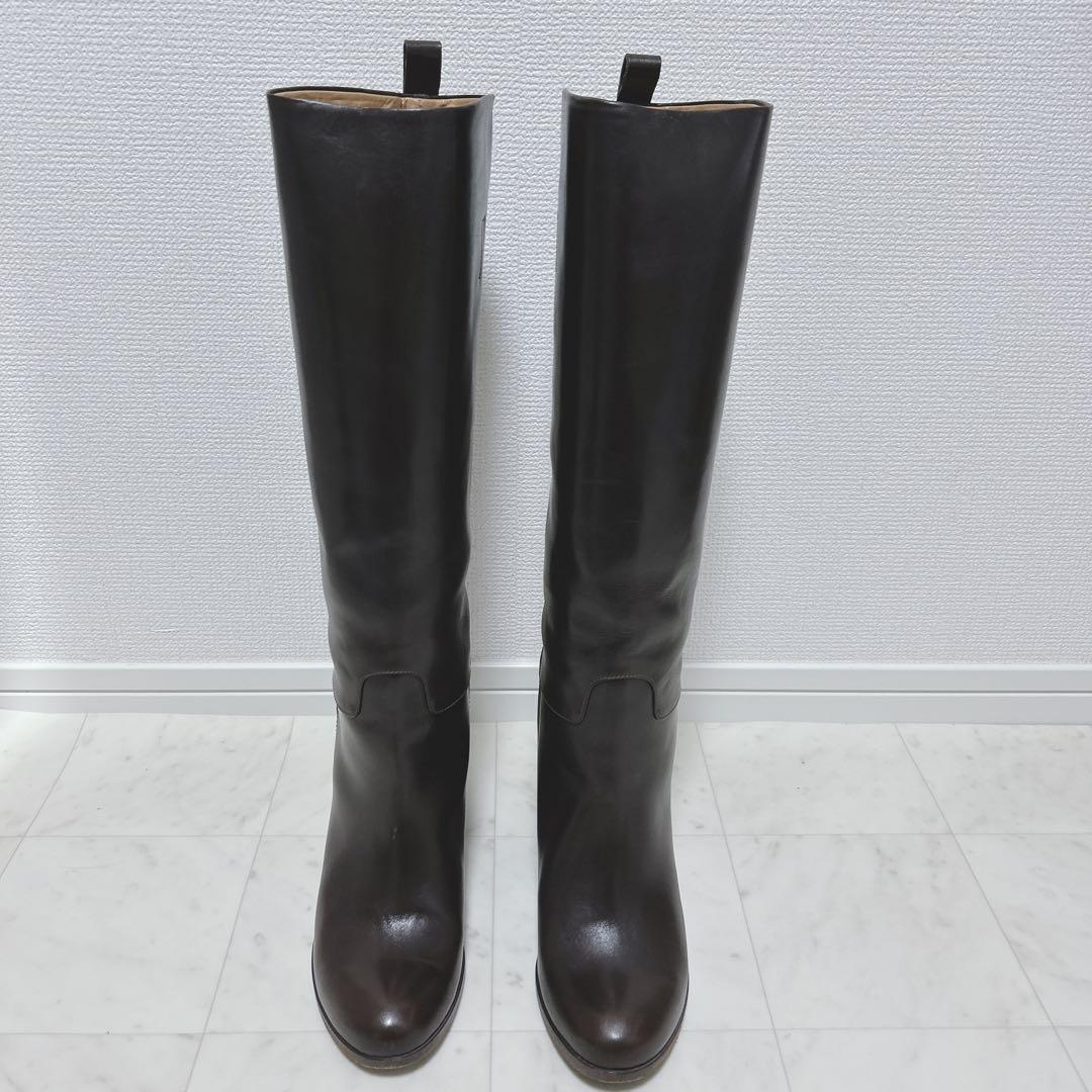 APC アーペーセー　ロングブーツ　子牛革　レザー 25cm