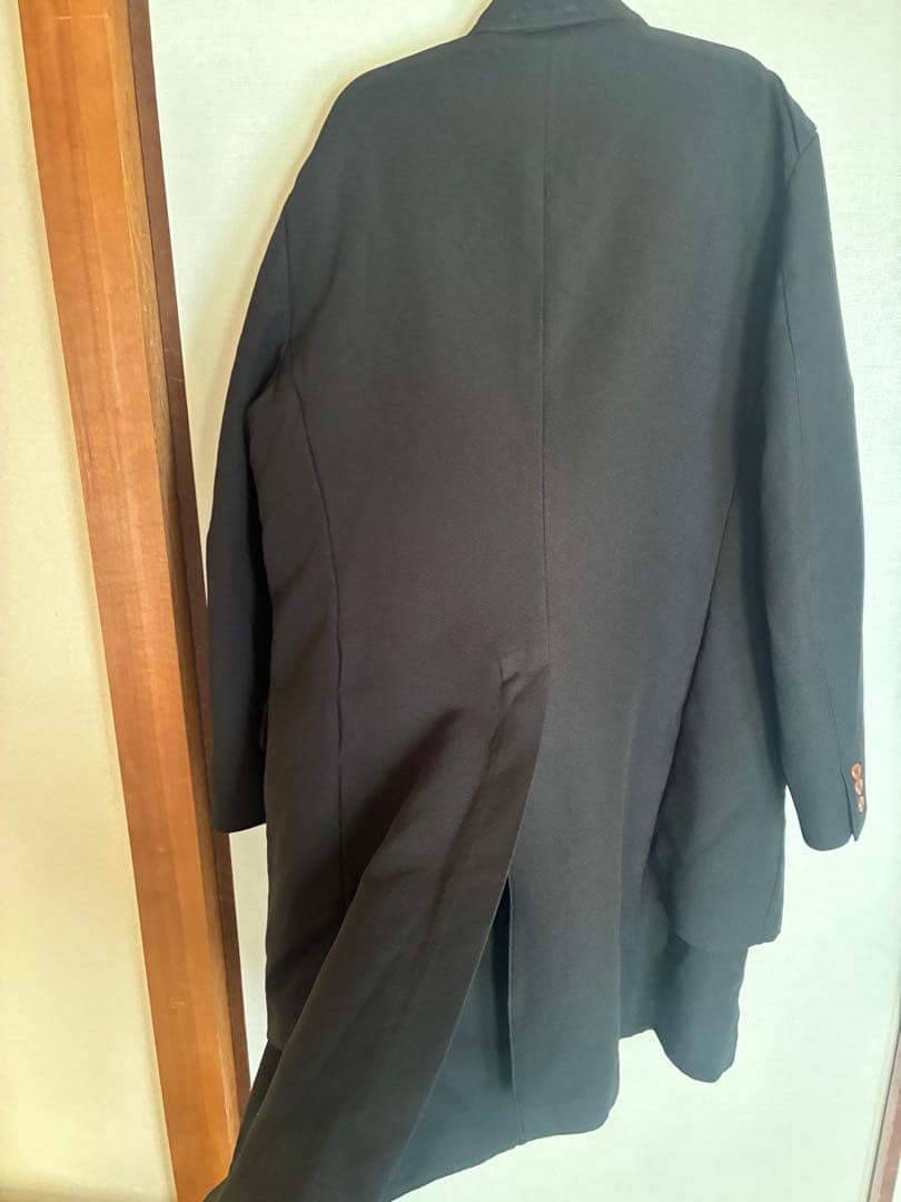 専用！！ノーカラー黒ジャケット オレンジボタン付き